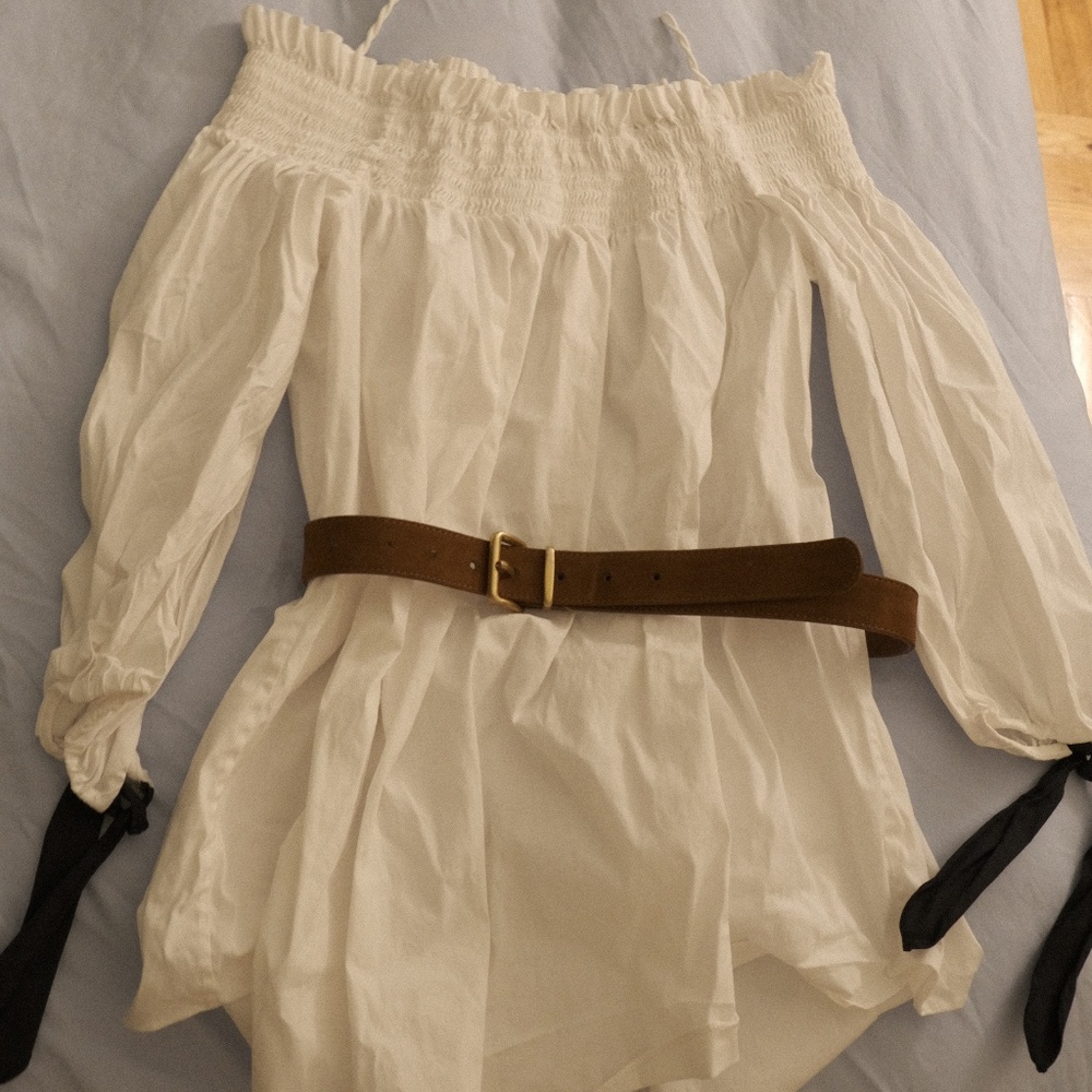 Caroline Constas Off the shoulder white blouse Size S (Without Belt!)